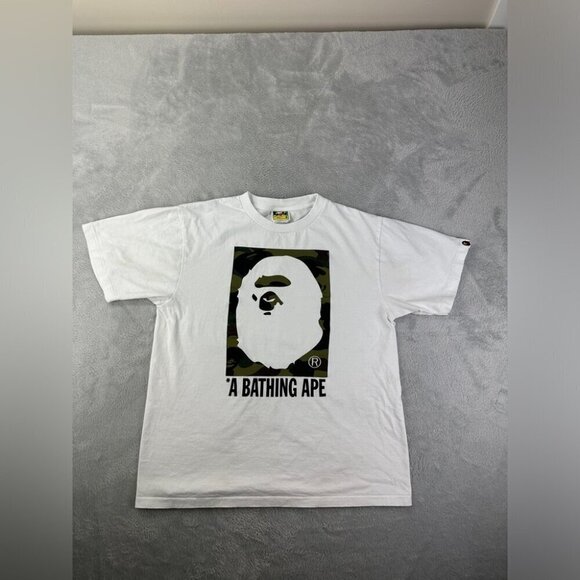 Bape A Bathing Ape 1st Camo Box Ape Head Tee Shirt Women's Size Medium Japan - Picture 13 of 14